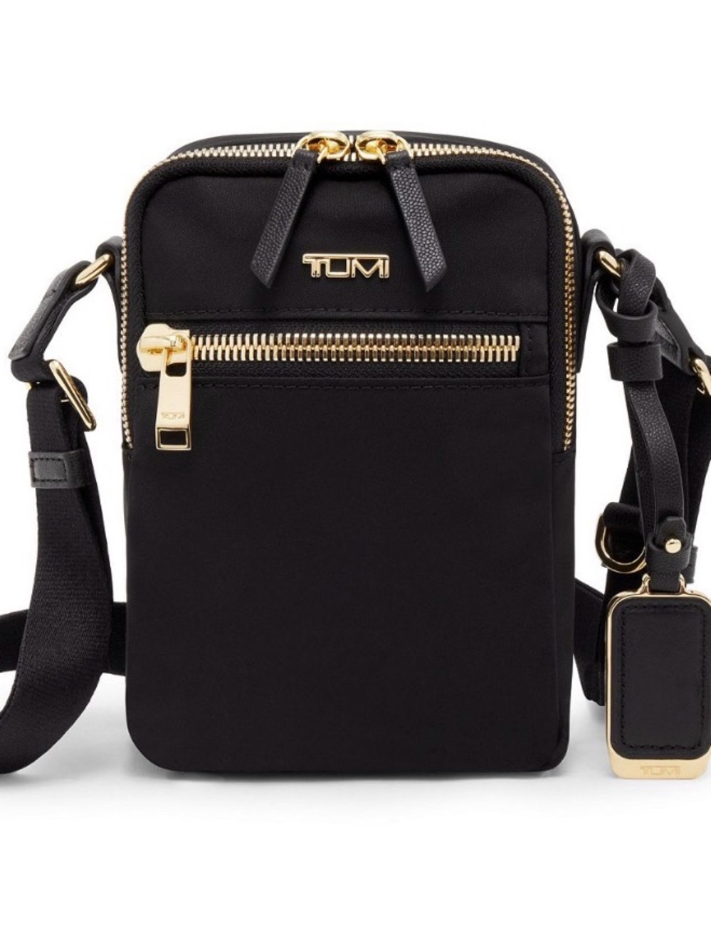 Tumi Voyageur Persia Crossbody Black with Gold Hardware